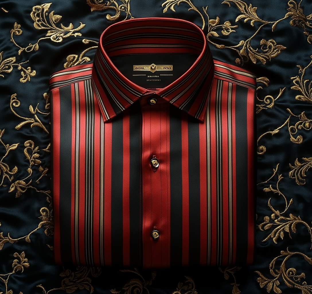 TomsloverLuxe casual striped print men's shirt